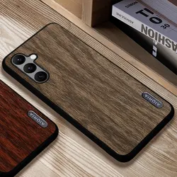 Case for Samsung Galaxy A54 A34 A24 A14 4G 5G woodLike soft TPU silicone PC wood pattern PU leather skin funda covers case