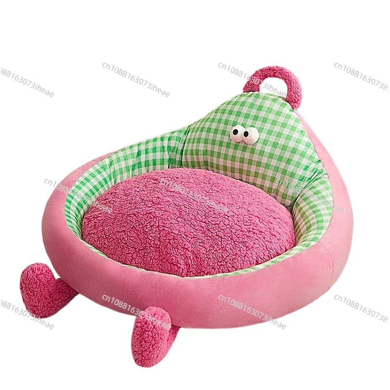 Plush Sofa-Style Pet Mat: All-Season Cushioned Bed for Small Breed Cats & Dogs Like Bichon, Provides Warmth in Cool Weather