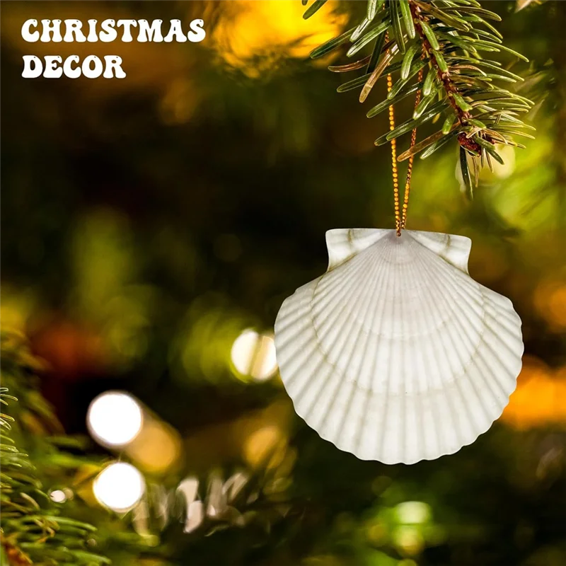 

BAAR-Large Scallop Shells For Crafts 4" - 5" White Scallop Shells Crafts DIY Painting Beach Party Decoration