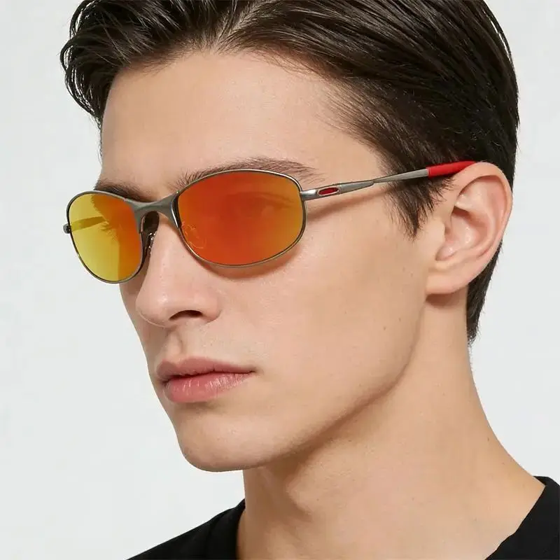 Men Polarized Sunglasses UV400 Protection Ultra Light Metal Frame Driving Fishing Sunglasses