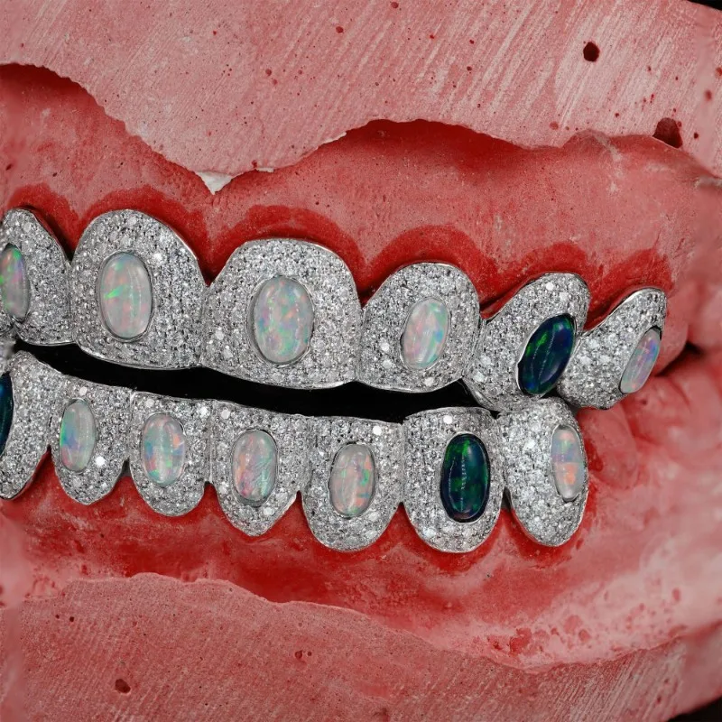 European and American cross-border hot-selling  GRILLZ hip-hop braces moissanite