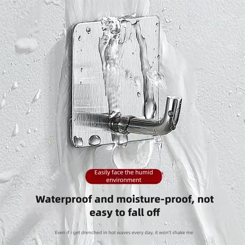 Stainless Steel Wall Mounted, Wall Mounted Self-Adhesive Hook, Key Holder, Wall Mounted, Towel Rack, Jacket, Bag Hook