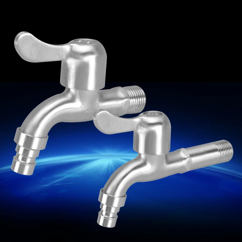 

Настенный медный смеситель из нержавеющей стали 304, сердечник клапана, смеситель для стиральной машины, садовый смеситель