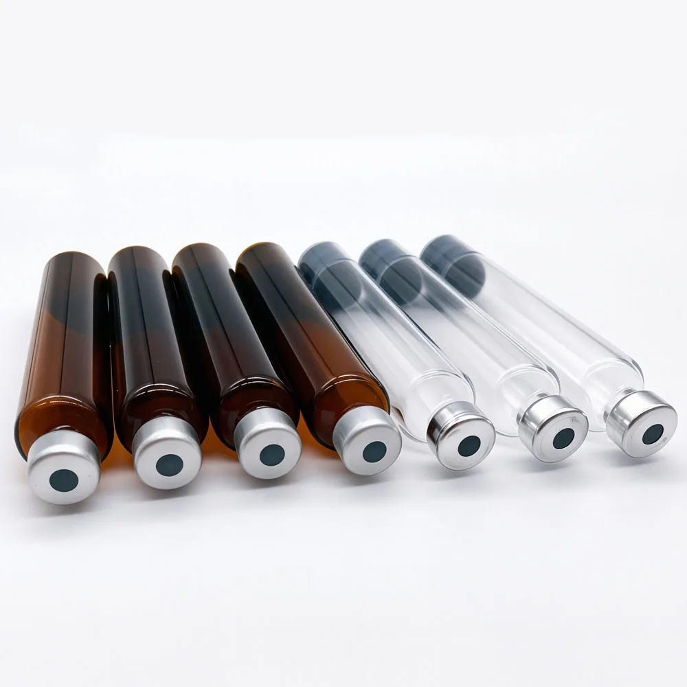 100Pcs Light-Proof Amber & Clear 3ml Glass Cartridges for Insulin & Peptide Pen V1 V2, Sterilized Individually Wrapped