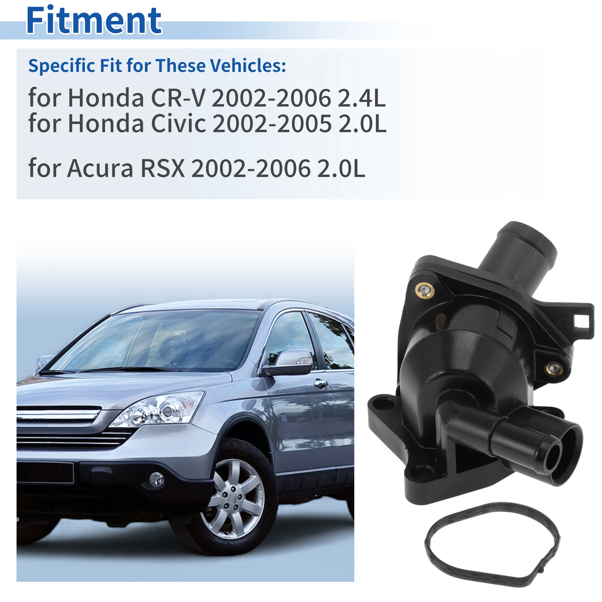 

Корпус термостата охлаждающей жидкости двигателя UXCELL в сборе для Honda CR-V для Acura RSX 02-06