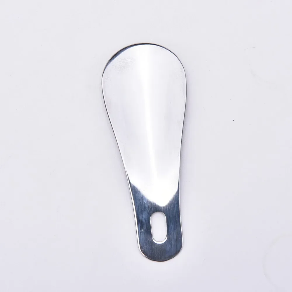 1PCS 10cm Silver Stainless Steel Metal Shoe  Spoon Shoehorn Professional Mini Shoe  Insoles Accessories