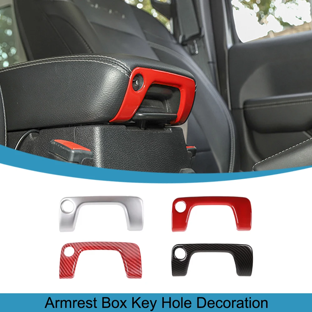 

Car Armrest Box Lock Key Hole Decoration Cover Trim Stickers for Jeep Wrangler JL Gladiator JT 2018-2023 Interior Accessories