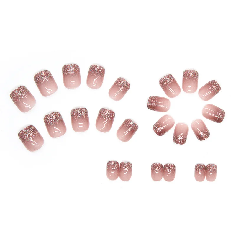 24 PCs Fake Nails with 1 Nail Glue and 1 Nail File