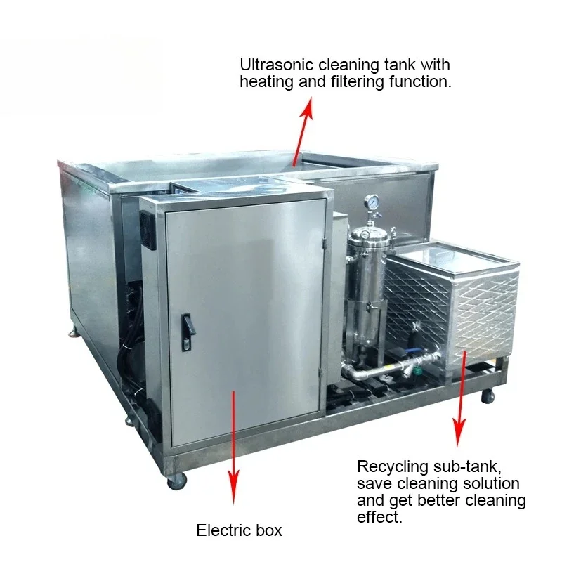 Industrial 38L 1500L Ultrasonic Cleaner Cylinder Head Engine Block DPF Filter Cleaning Industry Ultrasonic Cleaning Machine
