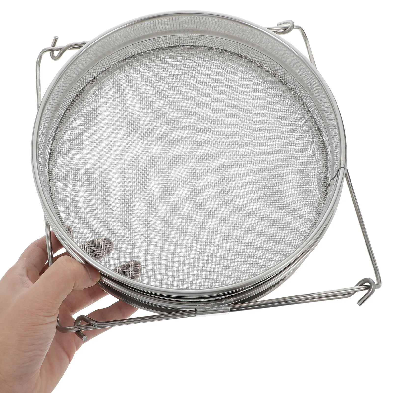 Double Layer Stainless Steel Honey Filter Strainer Sieve for Beekeeping Kitchen Bee Equipment Mesh Fine Filter Tool