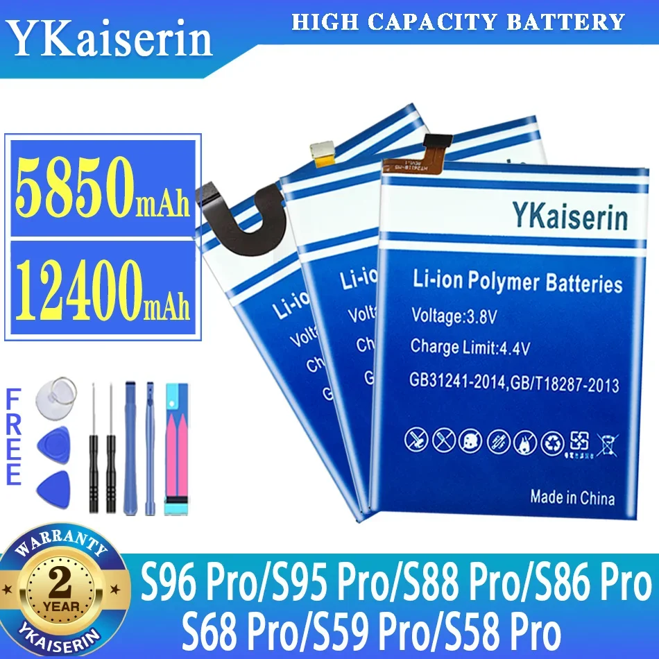 YKaiserin Battery For Doogee S58 S59 S68 S86 S88 S95 S96 Pro  S68Pro S86Pro S88Pro S95Pro S96Pro