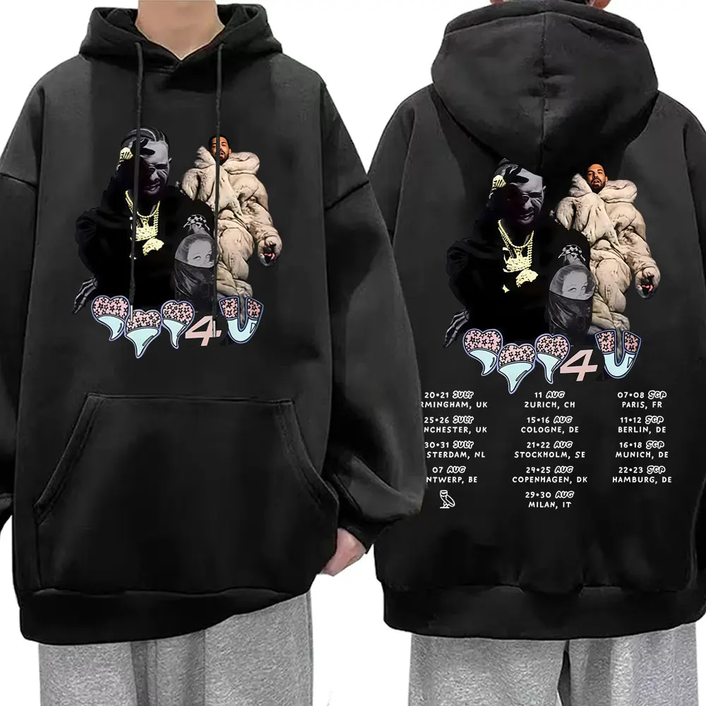

Rapper Drake Europe Tour with Partynextdoor Some Sexy Songs 4 U SSS4U 2025 Hoodie Men Women Hip Hop Fashion Pop Music Sweatshirt