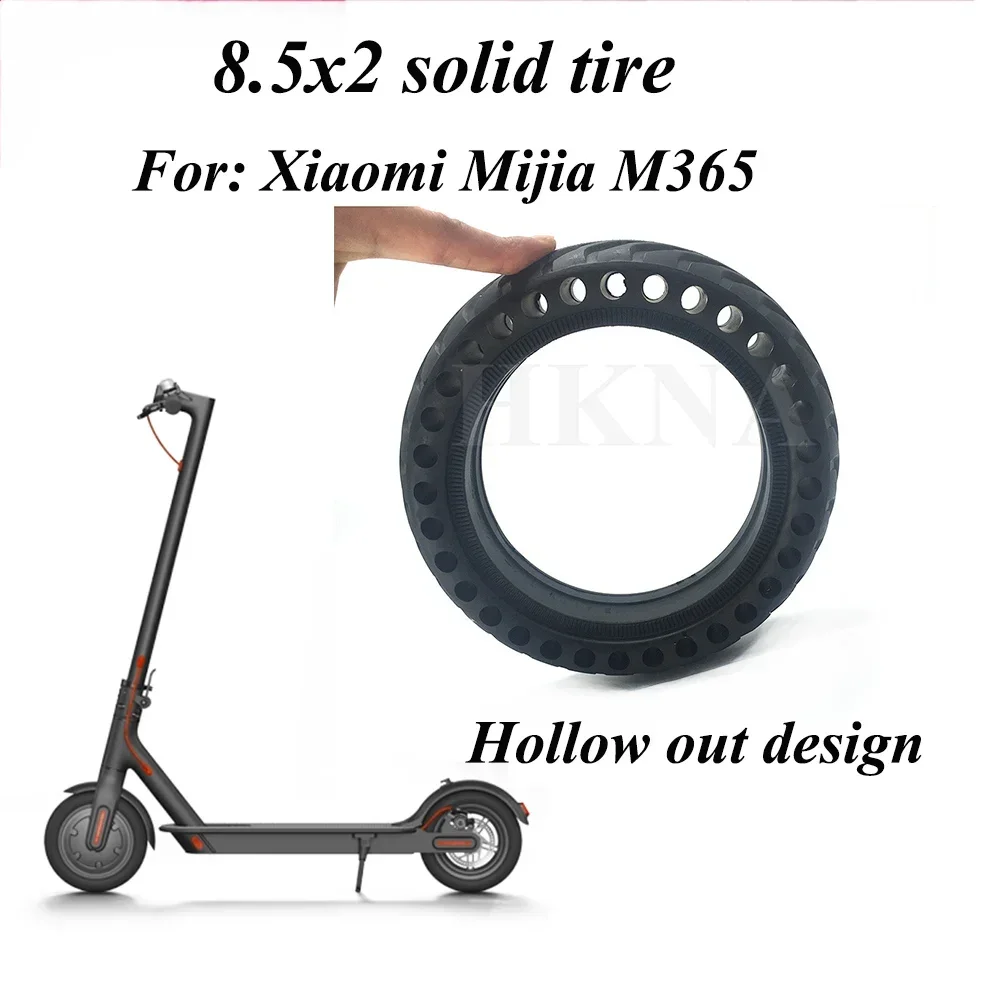 8 1/2x2 Solid Tire for Xiaomi Mijia M365 Electric Scooter Parts 8.5*2 Thickened Honeycomb Tubeless Tyre