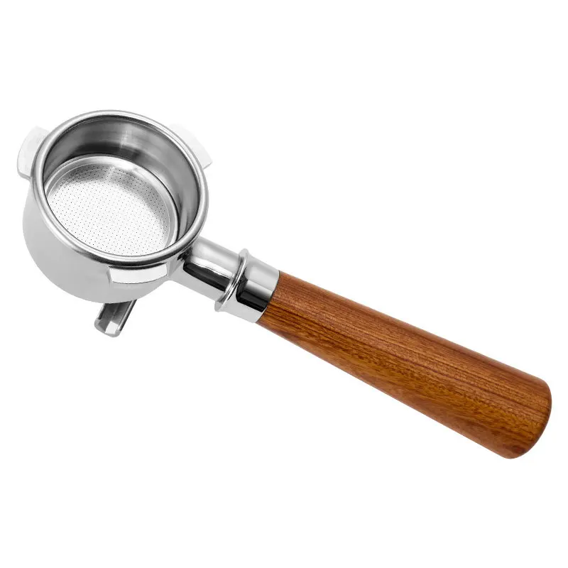 

Platinum Fu 8 series 54mm solid wood coffee machine handle, modified bottomed double mouth three ears 304 stainless steel