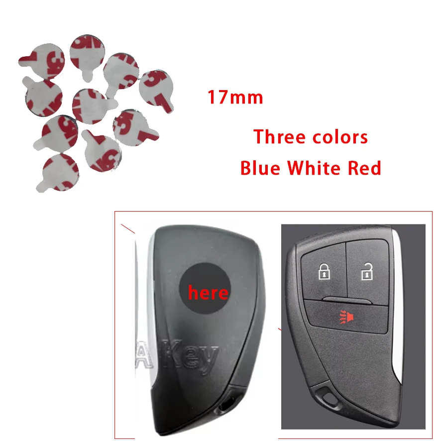 Logo kunci jarak jauh stiker gel DIY aluminium pengganti untuk stiker kunci jarak jauh Buick