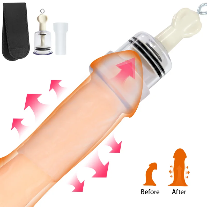 Penis Vacuum Pump Enlargement Sex Toys for Men Penile Extender Enhancer System Stretcher Hanger Kit Male Delay Trainer Set