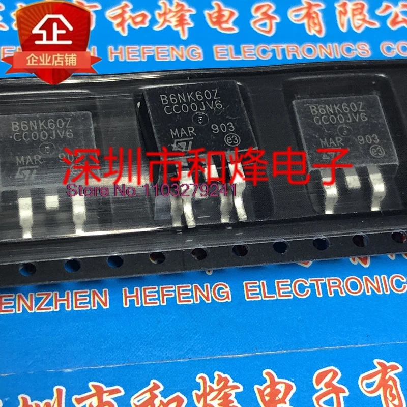 （5PCS/LOT）B6NK60Z STB6NK60Z  TO-263 600V 6A .