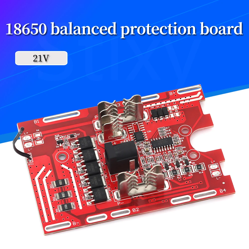 21V Balanced Protection Plate High Power 5Mos Temperature Control Board Repairing Lithium-Ion Battery PCB for Makita Power Tools