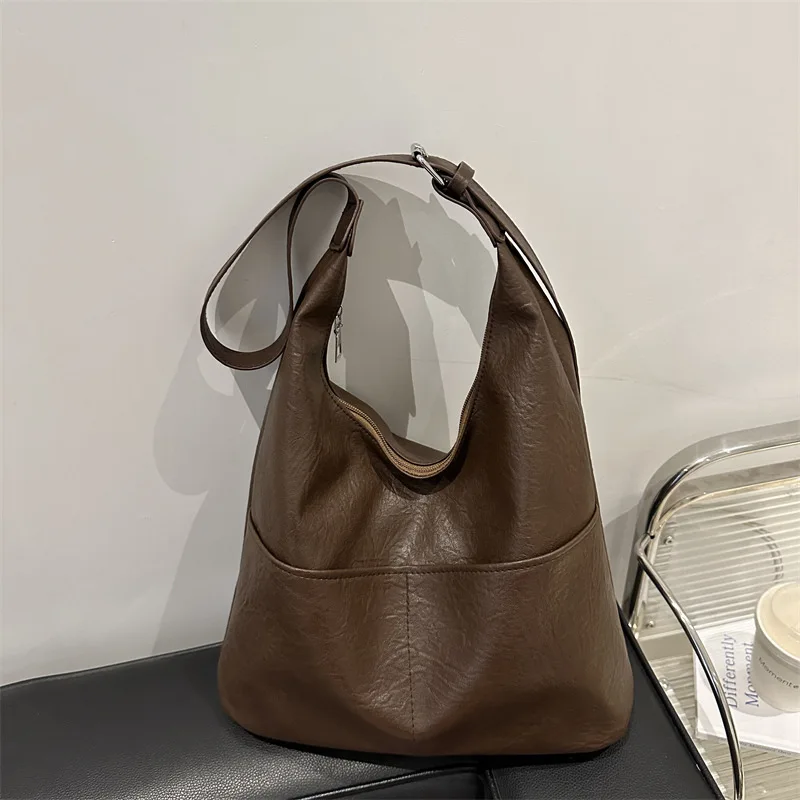 Horizontal Square Bag Casual Zipper Closure Bag Underarm Bag Medium Hardness For Shoulder Carrying Dating Short Trips
