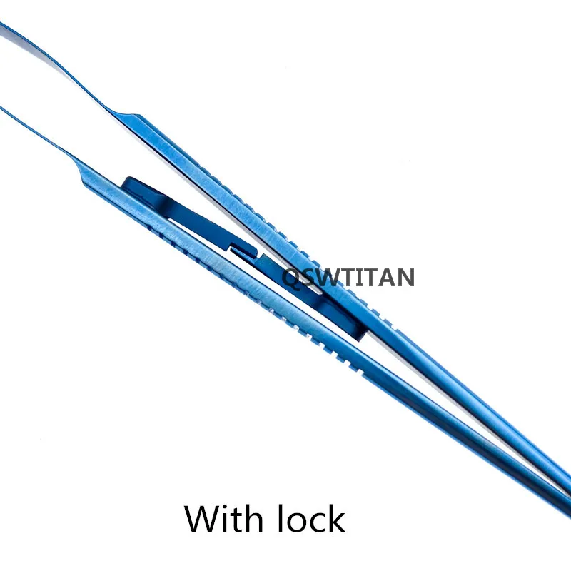 Suporte de agulha de titânio com trava, instrumento oftalmologia cosmético pinça braçadeira ferramentas de cirurgia