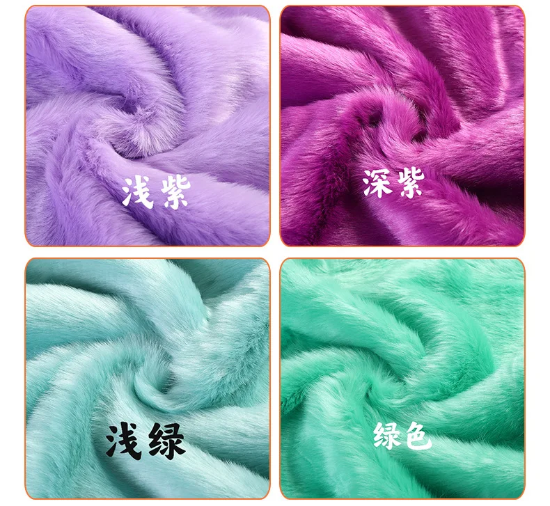 20x50CM Imitation Rabbit Fox Fur Fabric for Clothing Fur Collars Balls Accessories Scarves Carpets DIY Dolls Costumes Counter