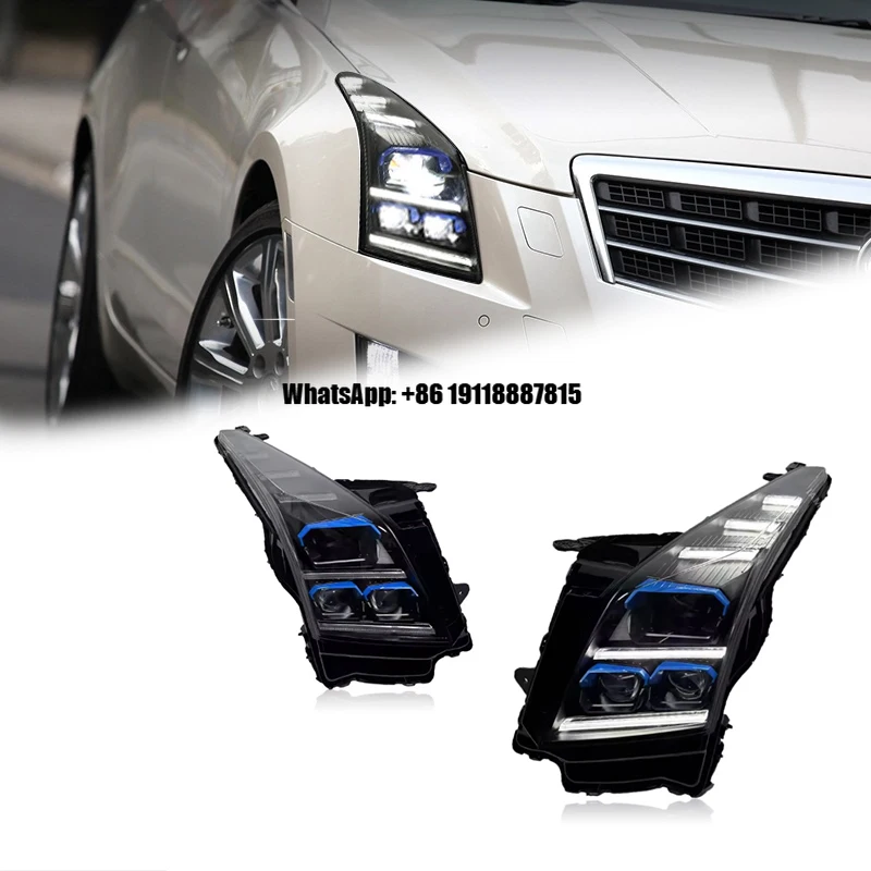 

FT Car Lights for Cadillac ATS Headlights 2014-2018 ATS-L LED Projetor Headlamp Daytime Running Light Automotive Accessories