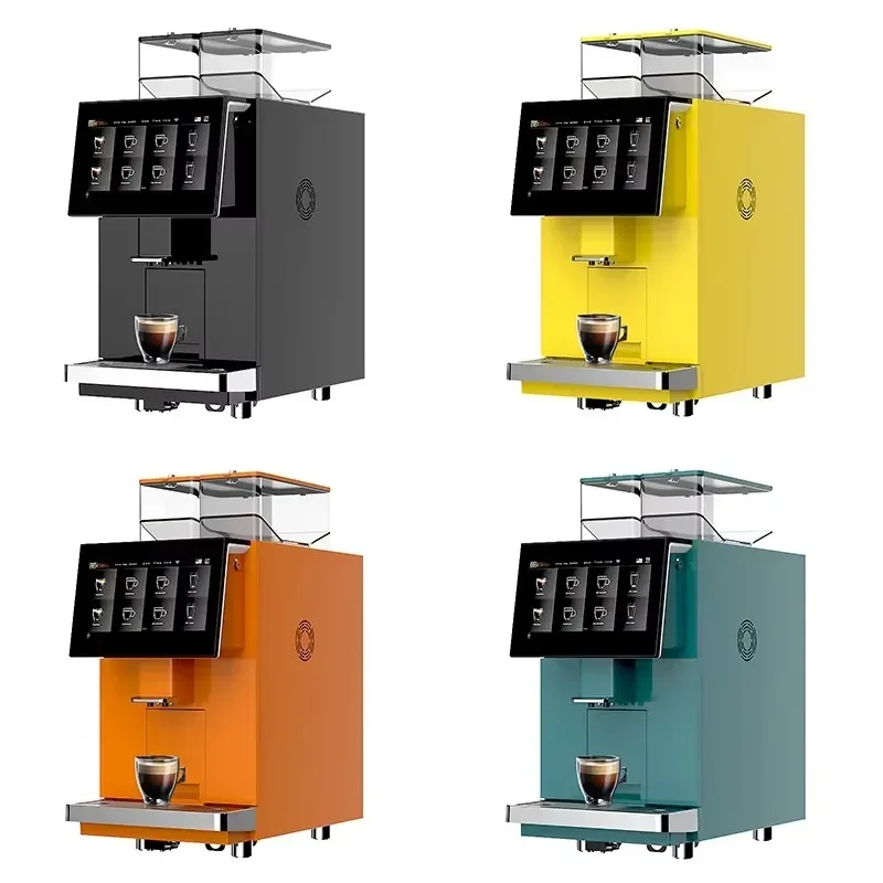 Commercial Intellint Electric Coffee Maker Machine Fully-Automatic Espresso Smart Programmable Function Stainless Steel Housing