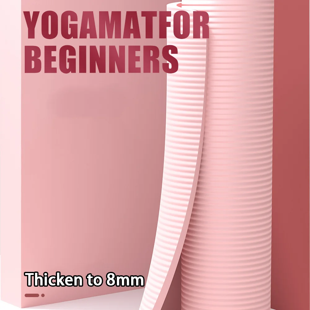 8-mm-Yogamatte, geeignet für Anfänger, verlängert und verdickt für das Training, rutschfeste Fitness-Yogamatte für den Heimgebrauch ﻿ – Detail 4