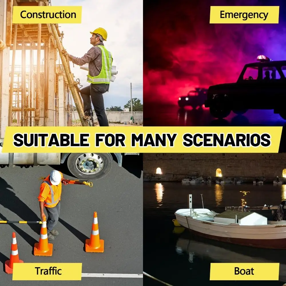 Solar Power Solar Industrial Warning Lights Energy Saving High Brightness LED LED Strobe Construction Light Light Controlled