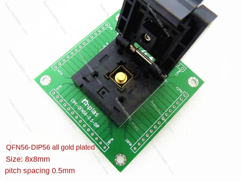 

QFN56/DIP QFN-56BT-0.5-01 Size 8*8mm pitch 0.5mm IC Test seat test bench test socket programming seat