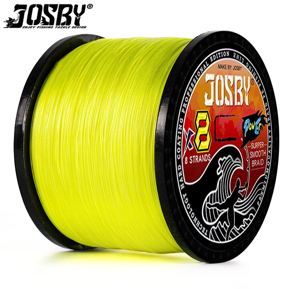 JOSBY X8 Strand 300M 100M 500M 1000M PE Braided Fishing Line 22-100LB Multifilament Floating Wire Fly Carp Sea Saltwater Pesca