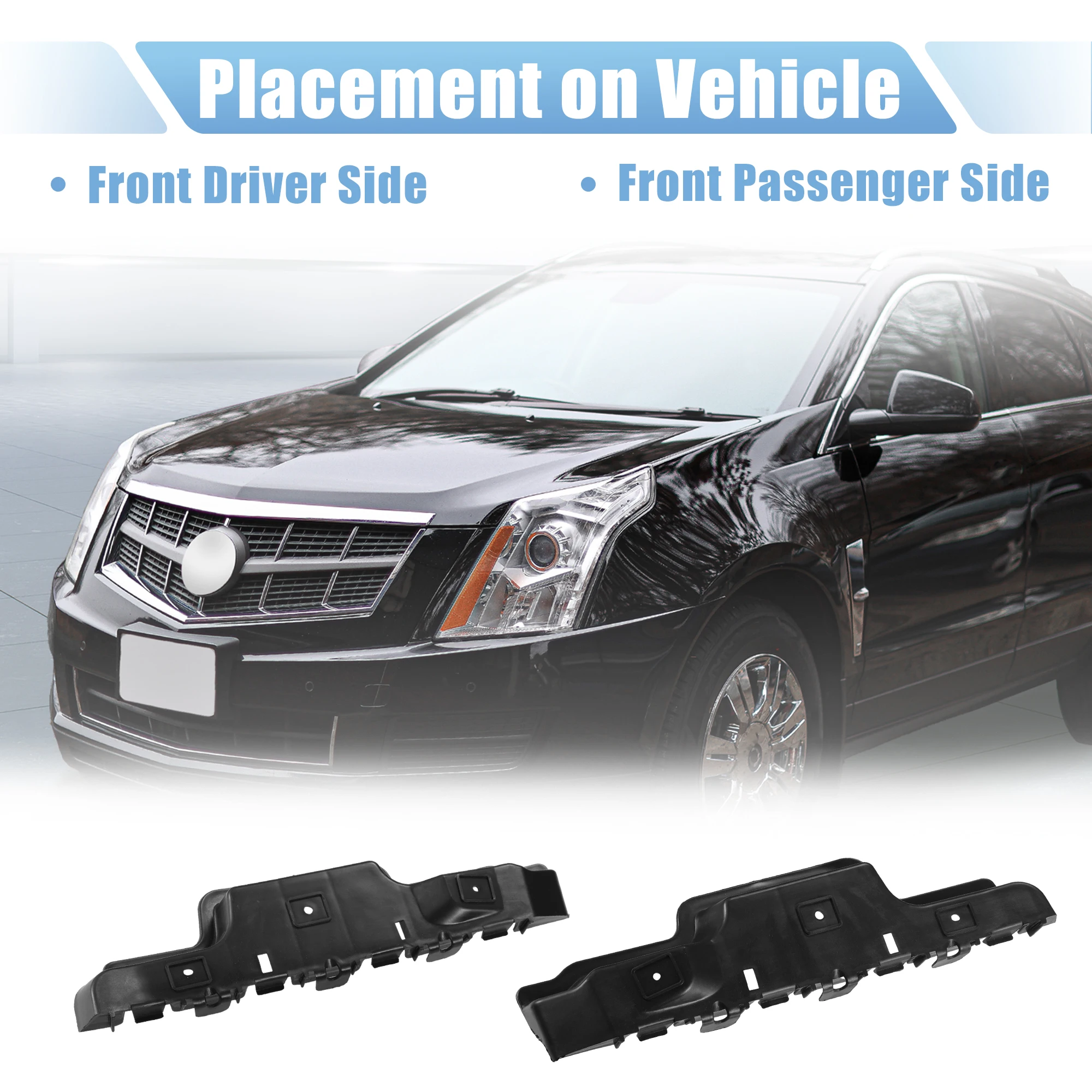 X Autohaux 1 Pair Front Left Right Bumper Bracket No.22806472/22806471 for Cadillac SRX 3.6L V6 - Flex, 3.6L V6 - Gas 2016