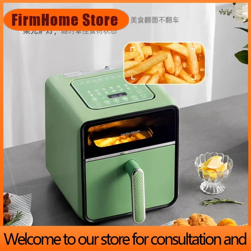 FirmHome StoreSteam Tender Baking Air Fryer Household New Large Capacity Fryer Multifunctional Small Visual Electric Fryer