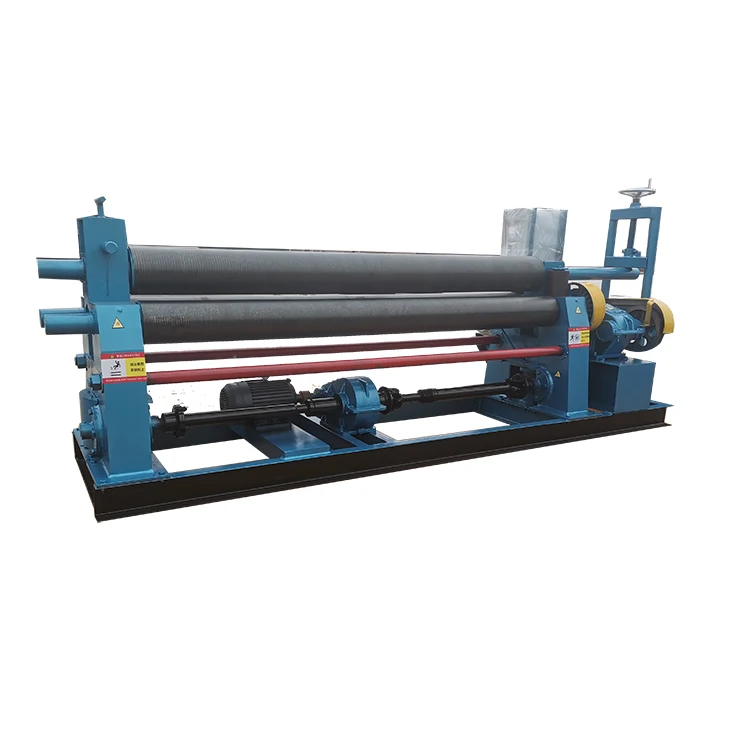 4 mm plate rolling machine steel roll bending machine 3 roll metal plate rolling machine