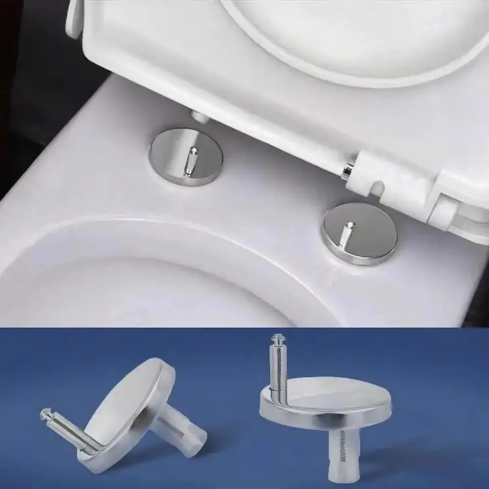 1Pair Toilet Seats Hinges Accessories Fixing Bolts Plumbing & Fixtures Stainless Steel Toilet Lid Hinge For Back-to-wall