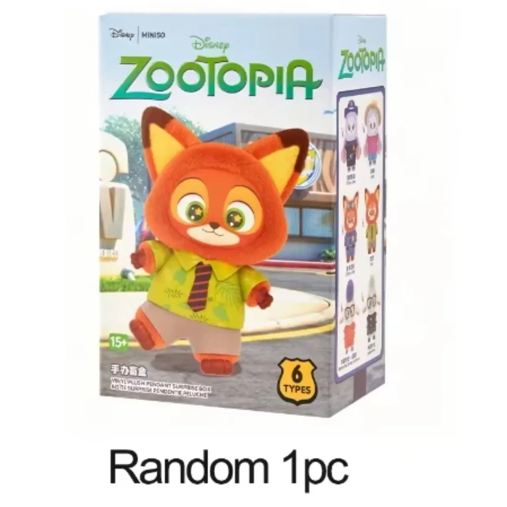 Zootopia صندوق أعمى لطيف نيك جودي عمل الشكل Zootopia أفخم دمية من الفينيل صندوق غامض شخصيات كرتونية الكرتون جمع لعبة مجسمة