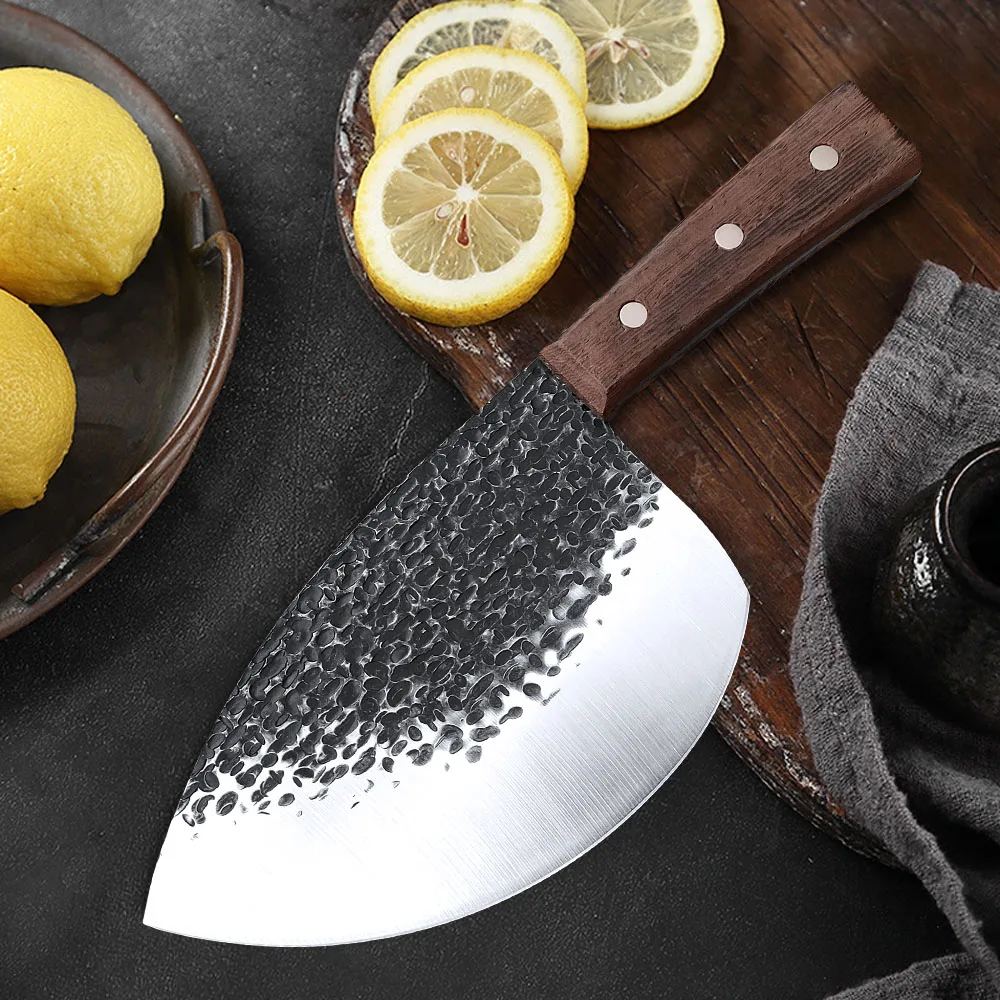 Kitchen Knives Stainless Steel Fish Filleting Knife Hand Forged Blade Wood Handle Chef Knife Meat Cleaver Sharp Butcher Knife