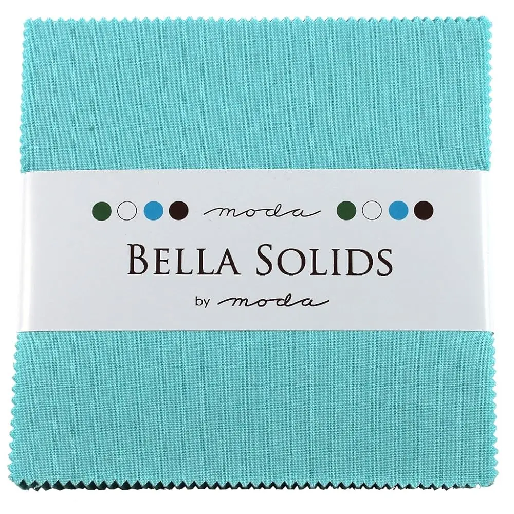 Moda Bella Solids Robins Egg Blue 9900-85 Charm Pack 5\ Quilt Squares
