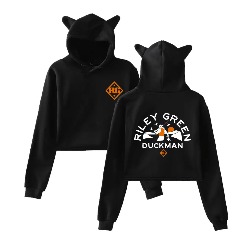 riley green merch duckman  hooded sweatshirt for women kawaii car ear music fans hip hop hoodies