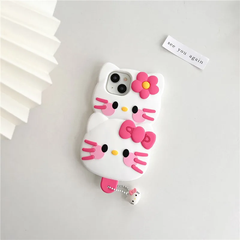 HelloKitty Cell Phone Cases Cartoon three-dimensional Ice-cream for iPhone 14/13 for 12 Apple 15 PROMAX  Case Protective Cover