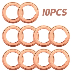 10PCS 11026-01M02 11026-JA00A Copper Oil Crush Washers/Drain Plug Gaskets Compatible Car Drain Plug Squeeze Washer Accessories