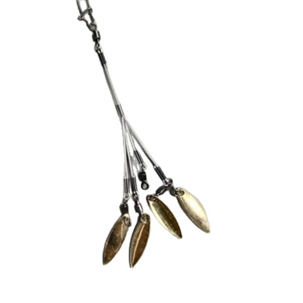Premium 5cm Alabama Rig 2.5g Silver Wire Bait Lure Blade Gold Blade Lure Large Mouth Bass