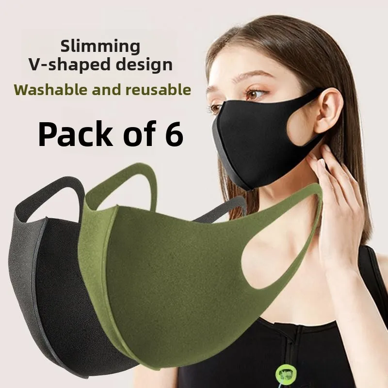 

3D-маска из губчатого материала, моющаяся, дышащая, солнцезащитная, для мужчин и женщин, модная, высокоэстетичная, зеленая, черная, синяя маска для лица