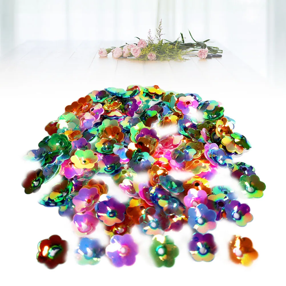 

100G 6Mm Plum Blossom Loose Sequin Bright Colors DIY Wedding Craft Scrapbooking Sewing Garment Accessory Sequin Art for Handmade
