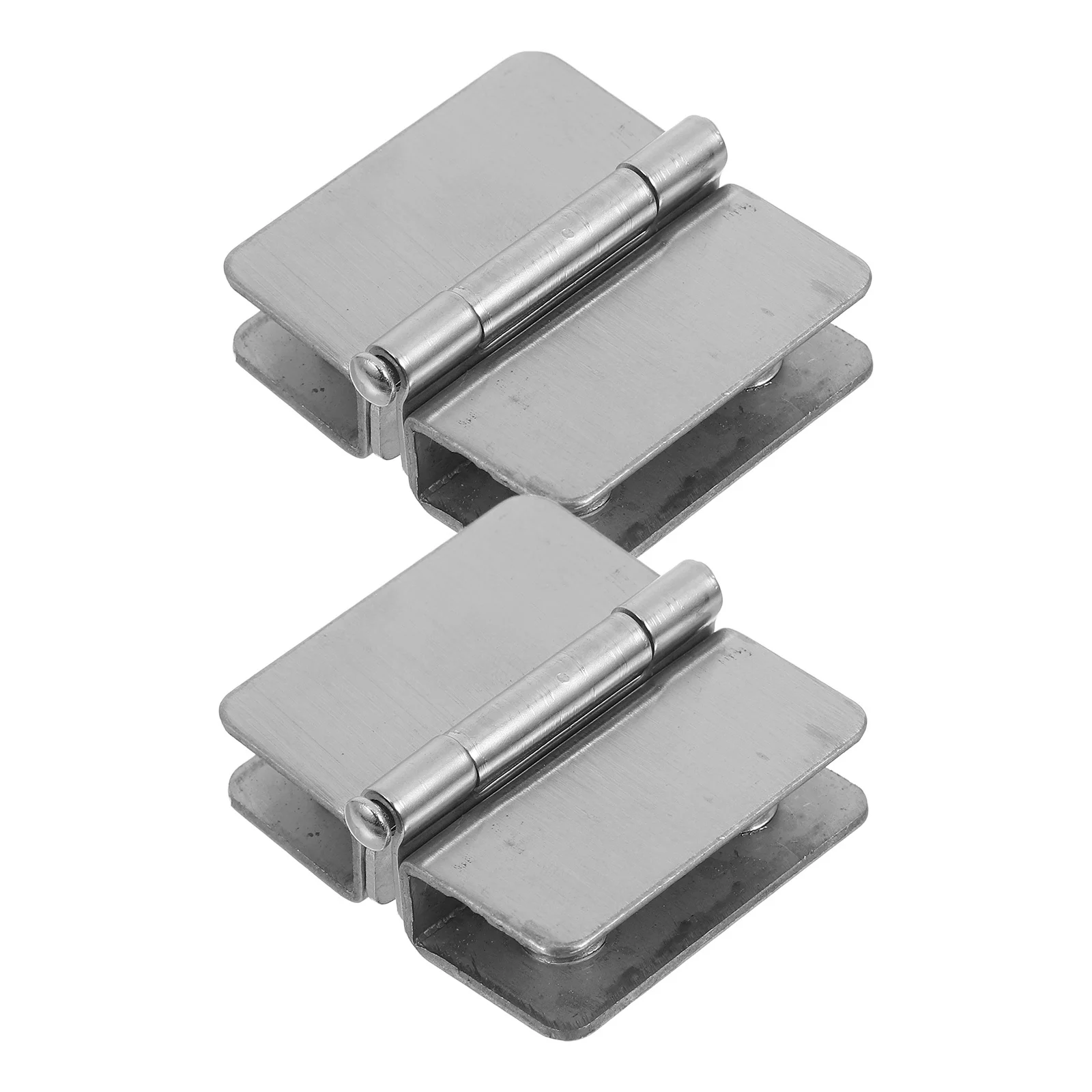 

2pcs Stainless Steel Heavy Duty Glass Door Hinge For Cabinet Display Case Double-Sided Hardware Hinges Small Door Hinge