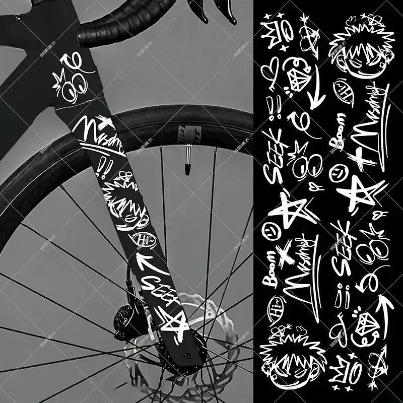 DIY Graffiti Style Bike Stickers Cartoon Symbol Decals Bicycle Frame Laptop Personalized Decor 2025