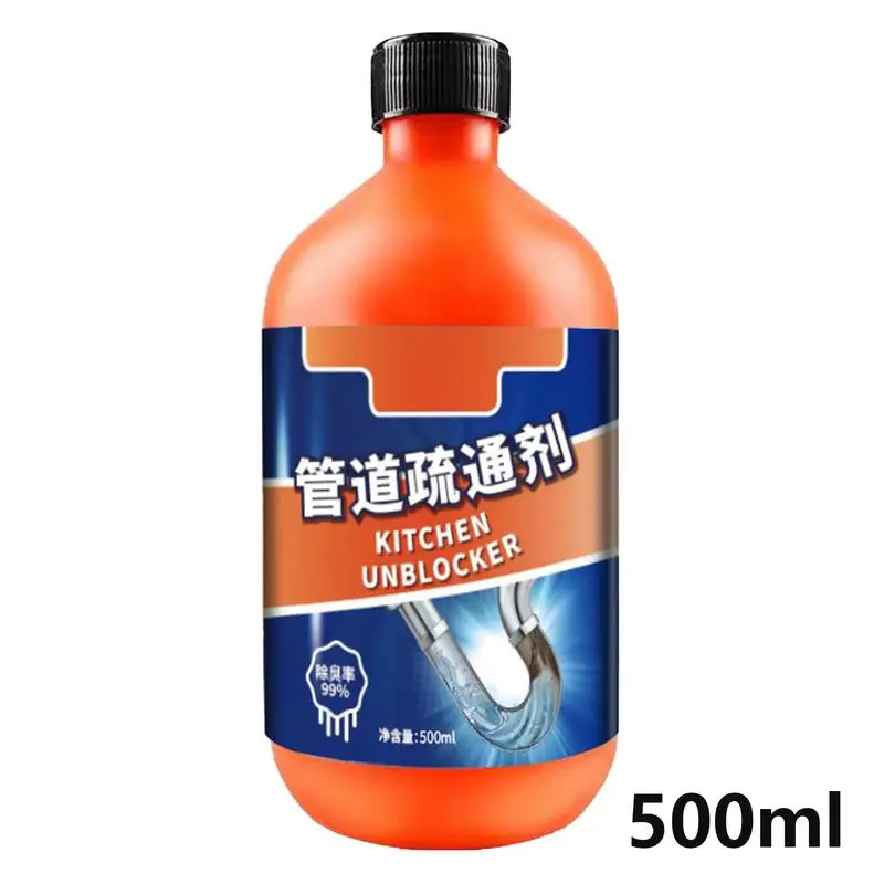 Kitchen Drain Cleaner Sink Clog Remover 500ml Clogged Drain Cleaner Extra Strength Sink Unclogger Liquid Plumber Drain Cleaner