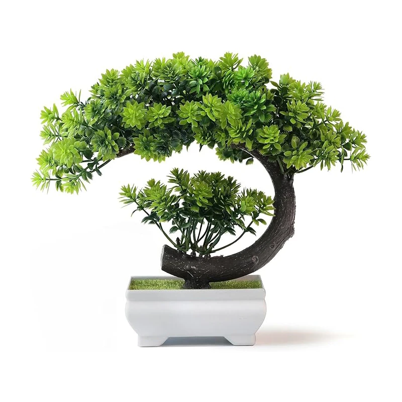 Künstliche Bonsai-Kunststoff-Bionic-Fake-Pflanze für Zuhause, Zimmer, Innenbereich, Büro, Dekoration, Garten, Außendekoration, Schreibtisch, Badezimmer, grüner Baum – Detail 8