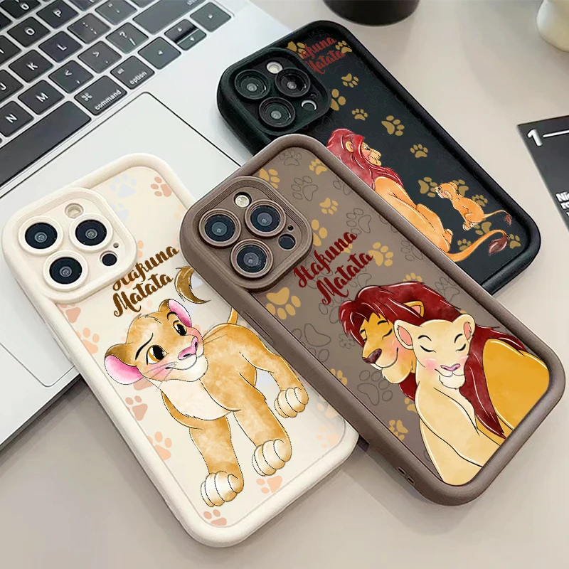 The Lion King Hakuna For Apple iPhone 15 14 13 12 11 XS XR X 8 7 Pro Max Plus Soft Eye Ladder Phone Case Cover