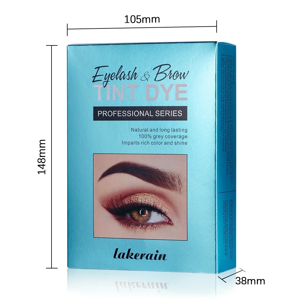 Henna Eyelash Eyebrow Dye Tint Gel Eyelash Brown Black Color Tinting Cream Kit Professional Series Long Lasting Semi Permanent